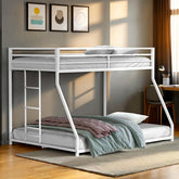 Rothwell Twin/Full Metal Bunk Bed Model Fm-Bk1200Wh-Tf By Furniture Of America